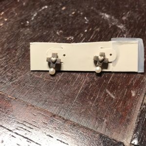 Silver cross earrings